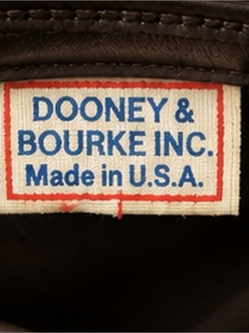 Vintage Dooney & Bourke Brown Leather Pebbled Tote with Gold Hardware - Picture 6 of 6